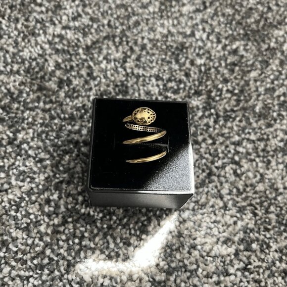 21k Pure Gold Adjustable Snake Ring 5.19 Grams Stamped 21k - Picture 2 of 6